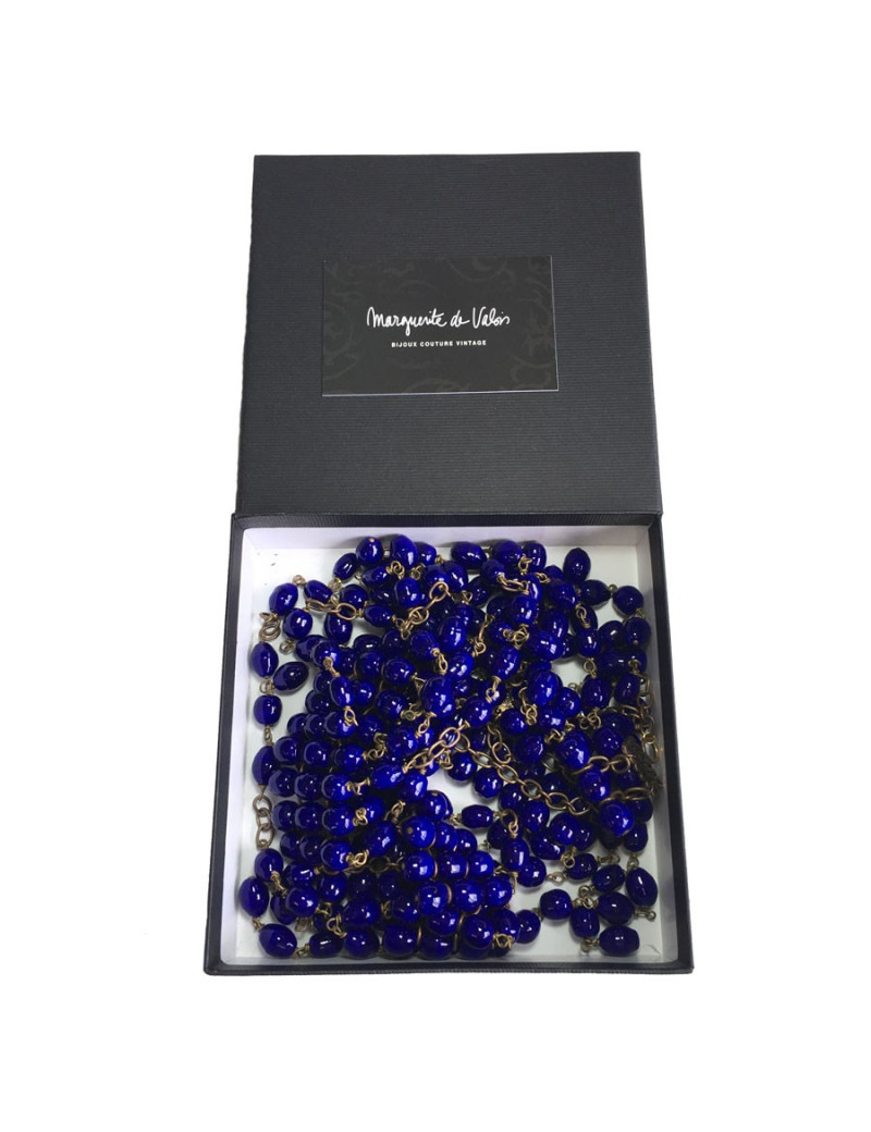 Collier MARGUERITE de VALOIS  perles saphir