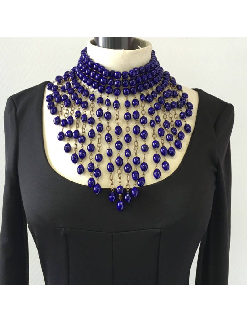 Collier MARGUERITE de VALOIS  perles saphir