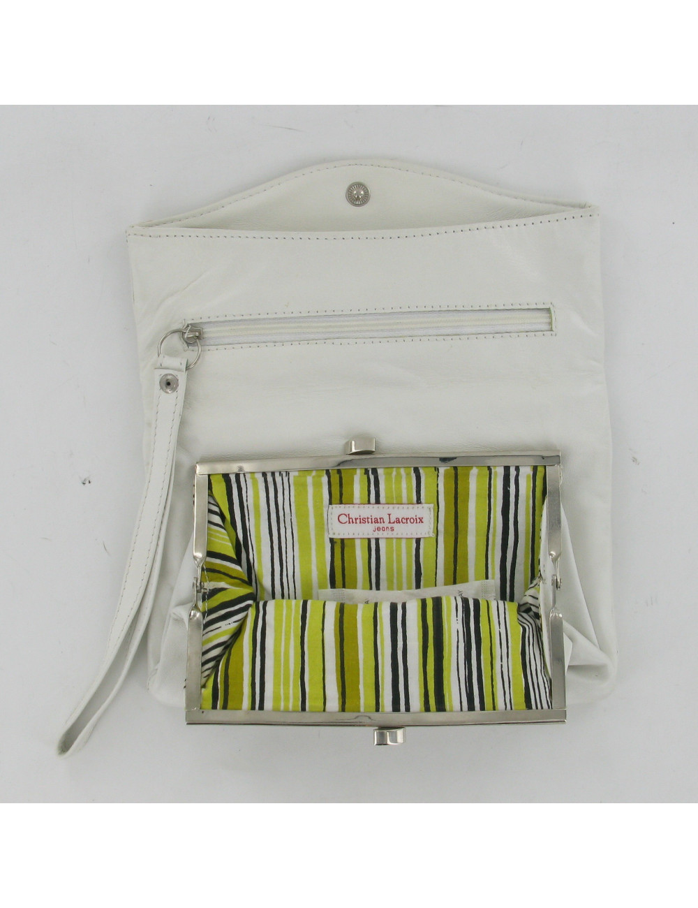 Pochette en cuir brodé CHRISTIAN LACROIX