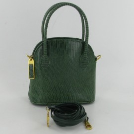 Mini sac en lézard vert
