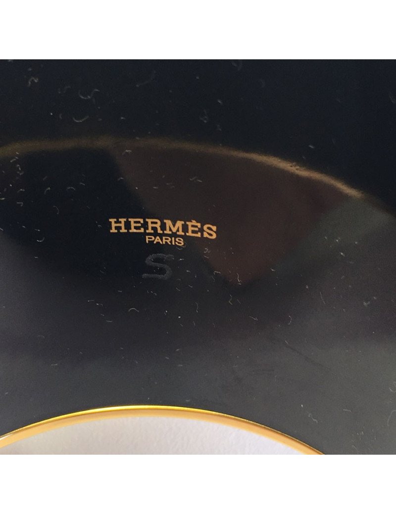 HERMES mega wide bracelet in red and pink enamel