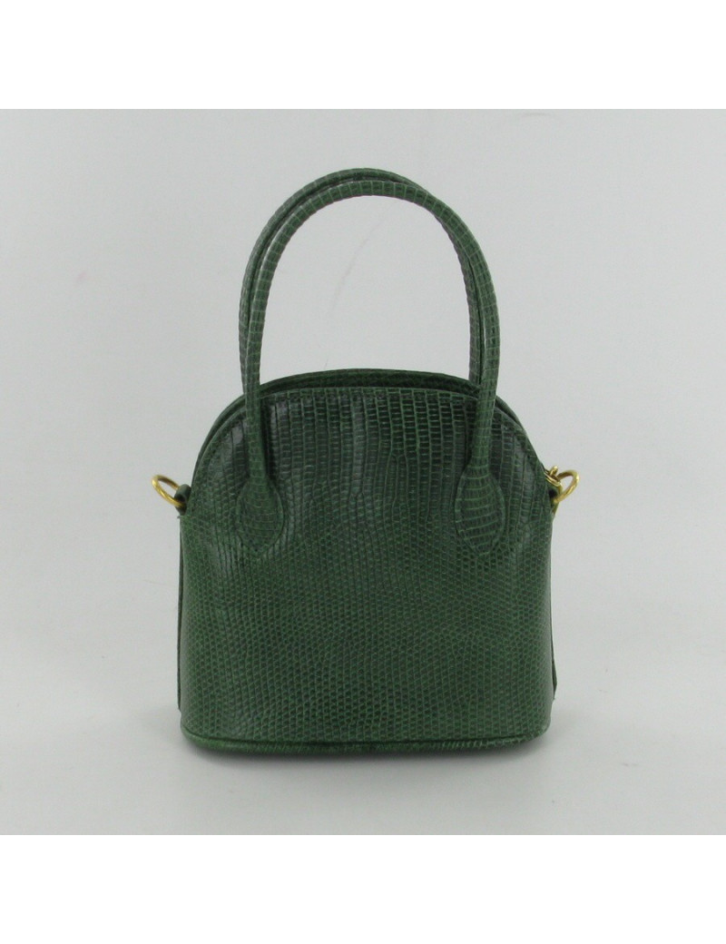 Mini sac en lézard vert