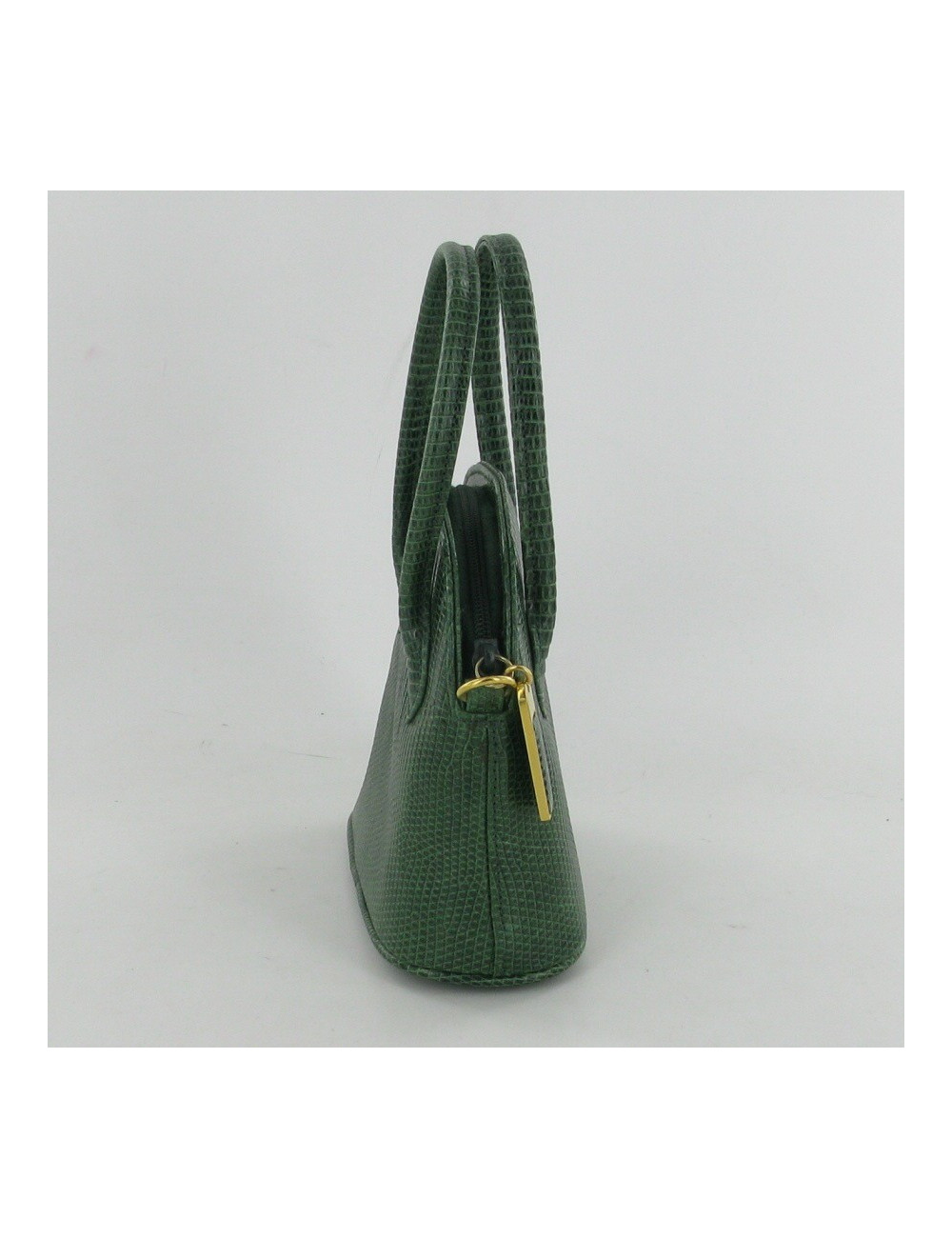 Mini sac en lézard vert