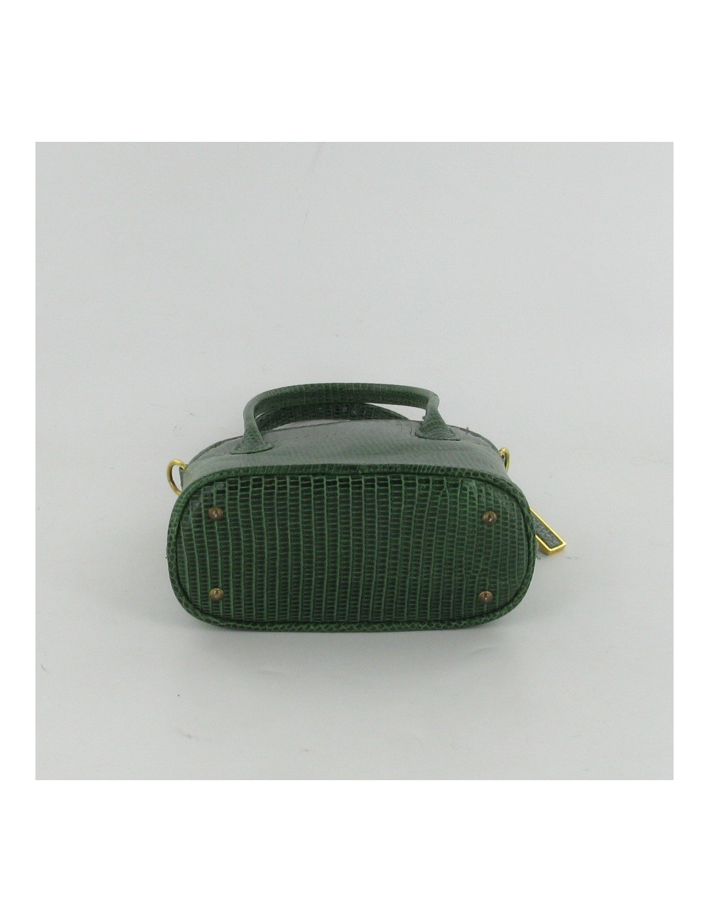 Mini sac en lézard vert
