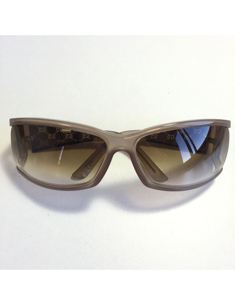 Lunettes de soleil GUCCI en plastique marron clair