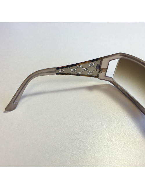 Lunettes de soleil GUCCI en plastique marron clair