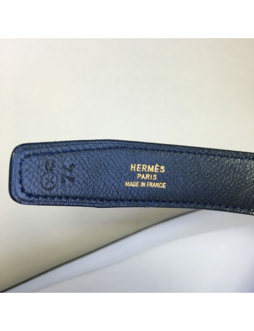 Ceinture H HERMES t 74 réversible en cuir