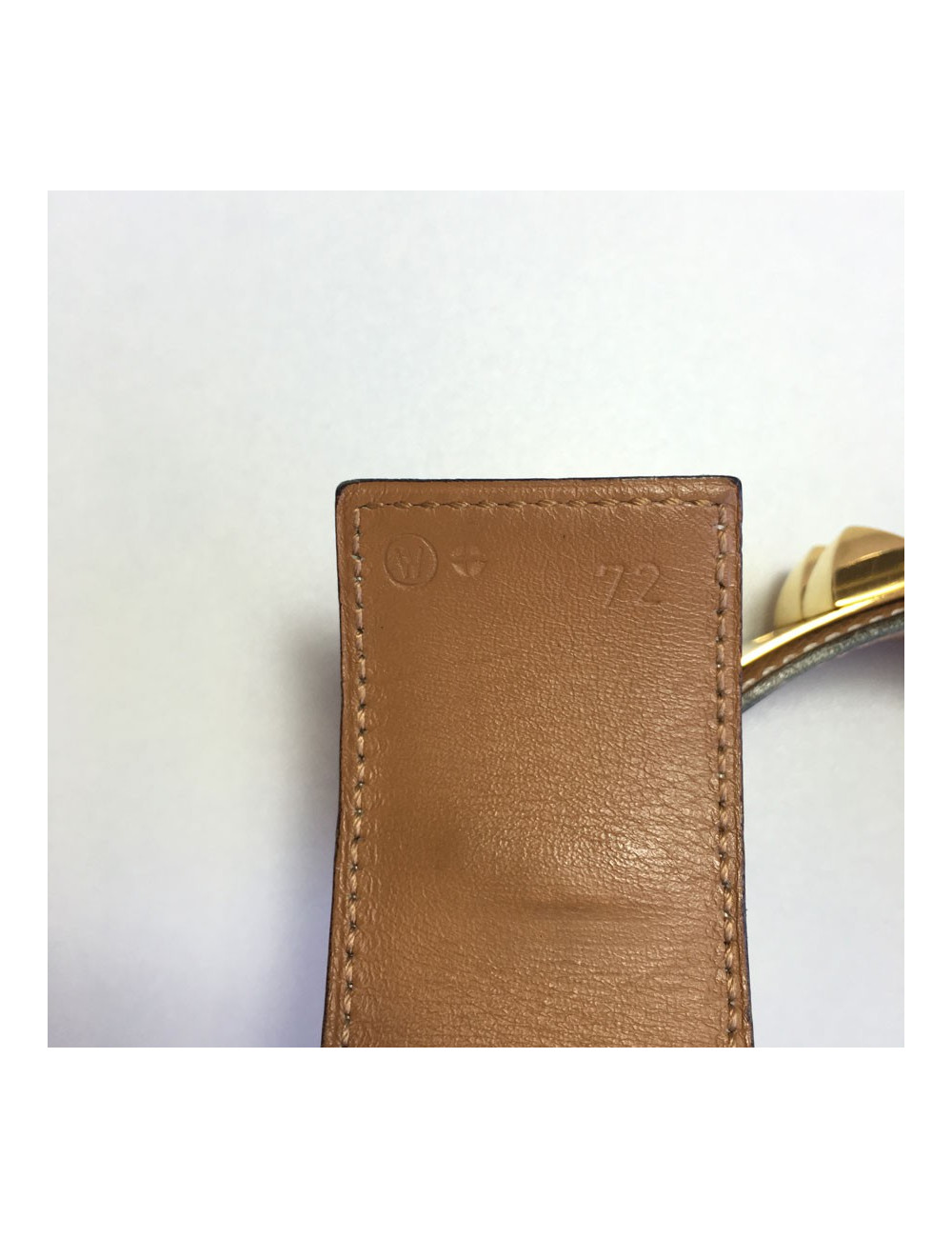 xxx Ceinture Médor CDC HERMES t 72 en cuir marron glacé 