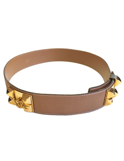 xxx Ceinture Médor CDC HERMES t 72 en cuir marron glacé 