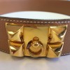 Belt Medoro CDC HERMES t 72 glossy brown leather