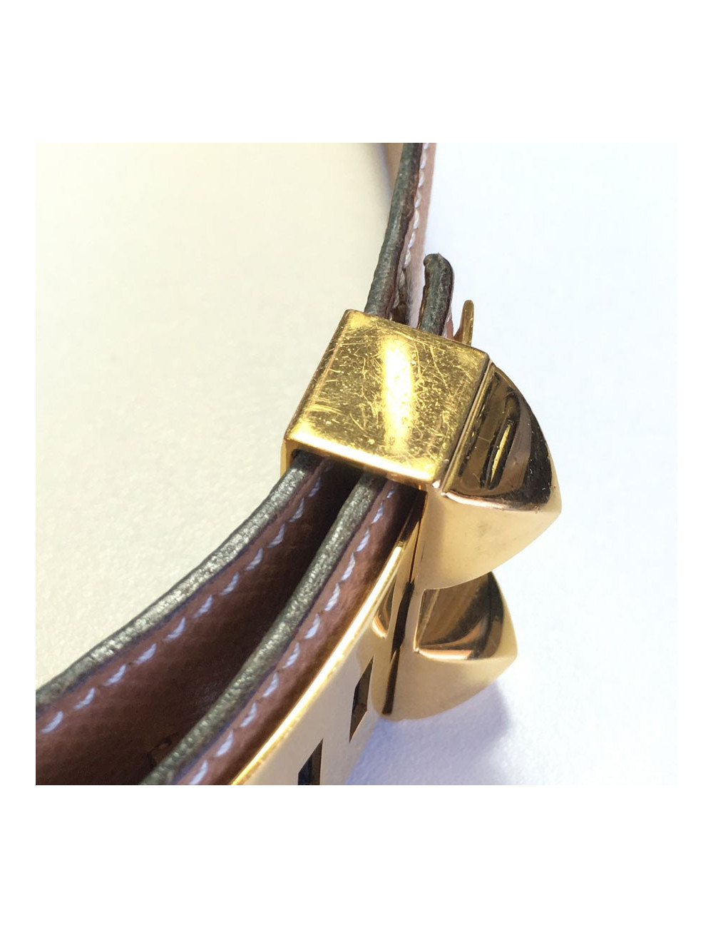 xxx Ceinture Médor CDC HERMES t 72 en cuir marron glacé 