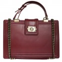 CHANEL Burgundy smooth leather tote bag