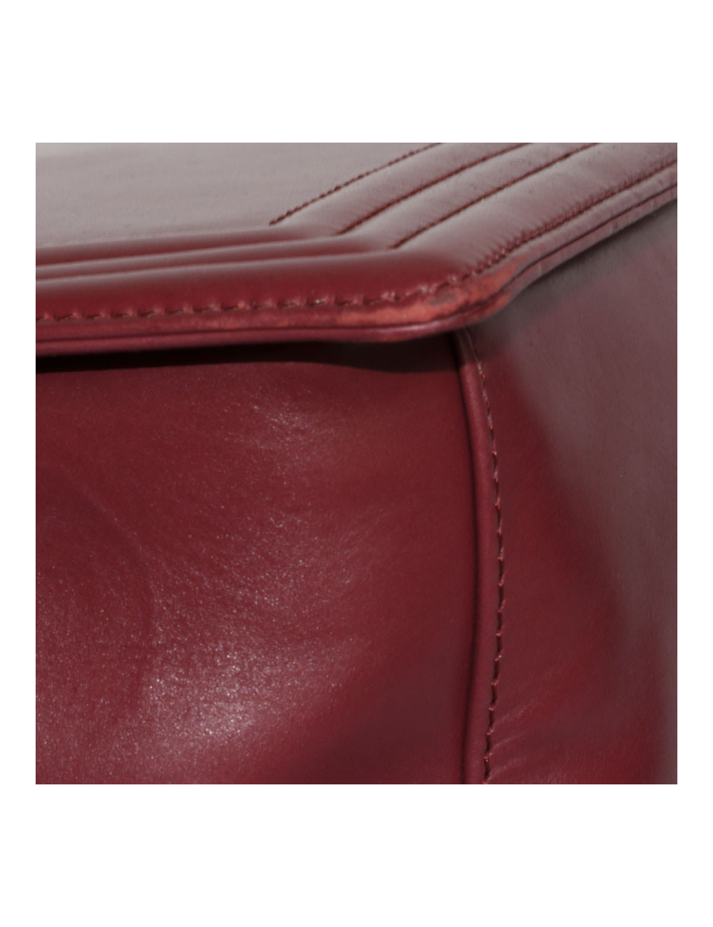 CHANEL Burgundy smooth leather tote bag