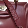 CHANEL Burgundy smooth leather tote bag