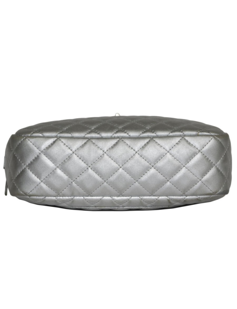"Camera" CHANEL silver leather bag