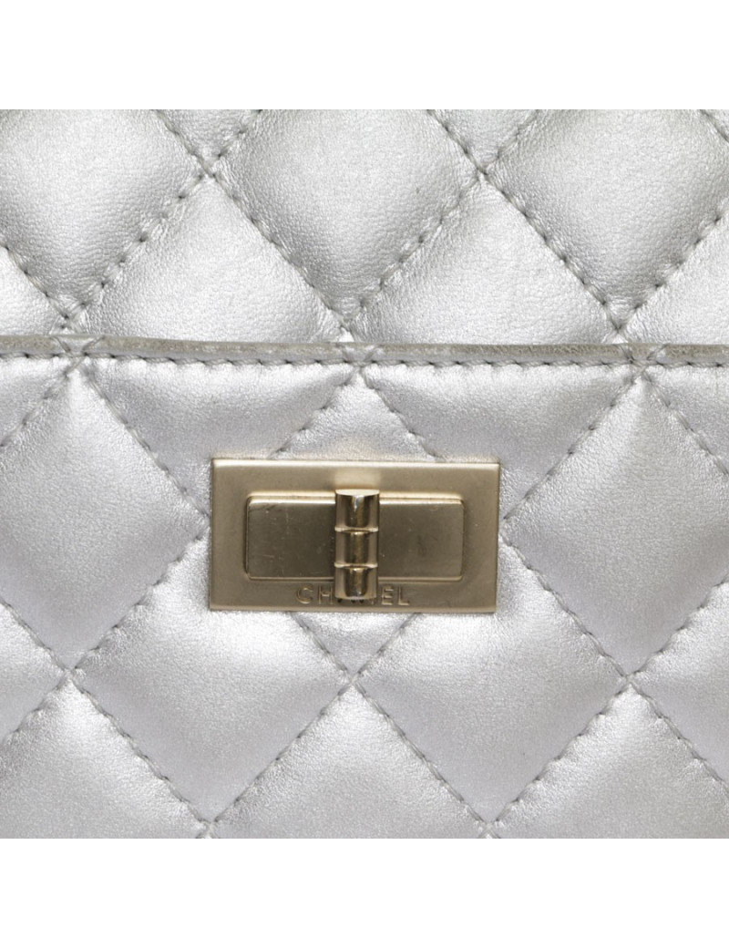 "Camera" CHANEL silver leather bag