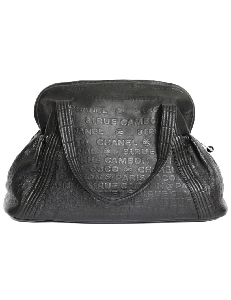 Sac cabas CHANEL cuir embossé