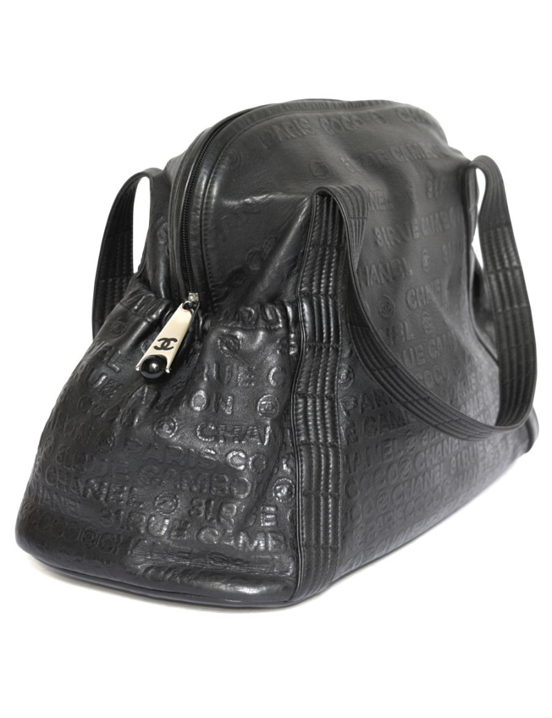 Sac cabas CHANEL cuir embossé