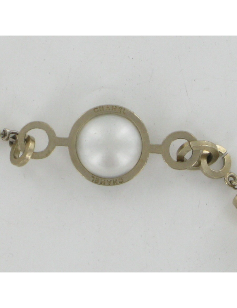 Sautoir perles en pâte de verre CHANEL