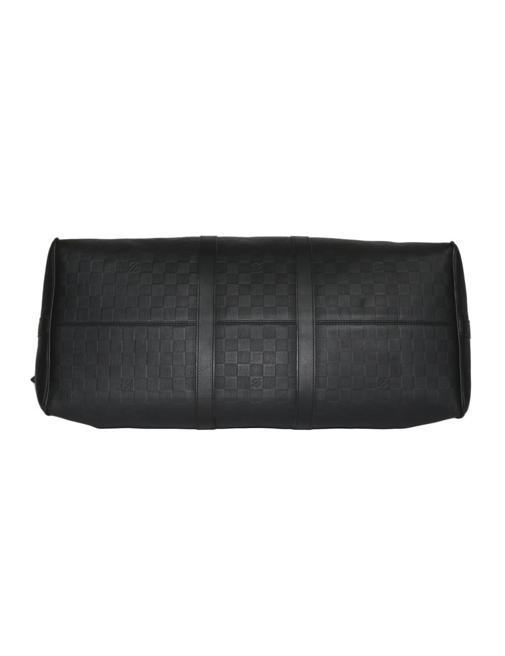 Sac keepall LOUIS VUITTON cuir damier infini noir