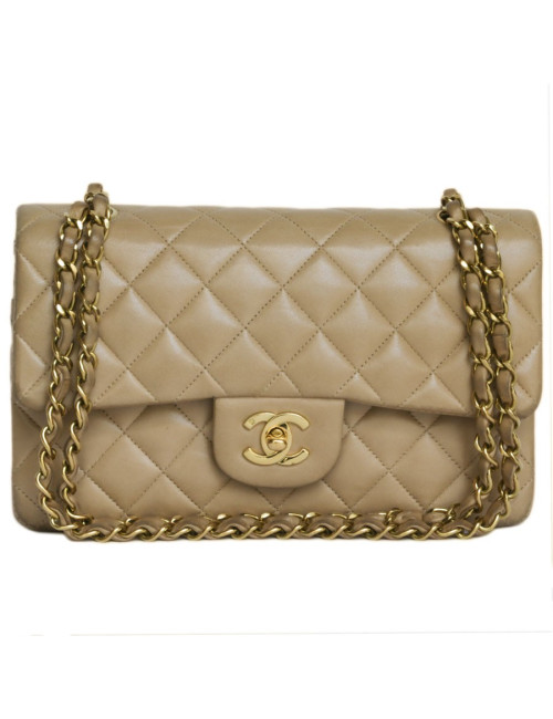 sac Timeless CHANEL cuir d'agneau lisse matelassé 