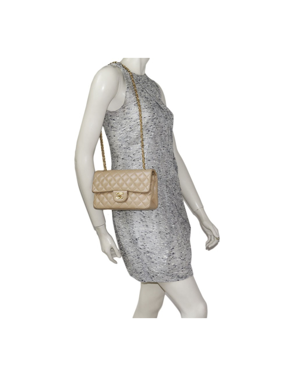 sac Timeless CHANEL cuir d'agneau lisse matelassé 