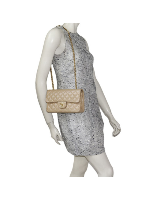 sac Timeless CHANEL cuir d'agneau lisse matelassé 