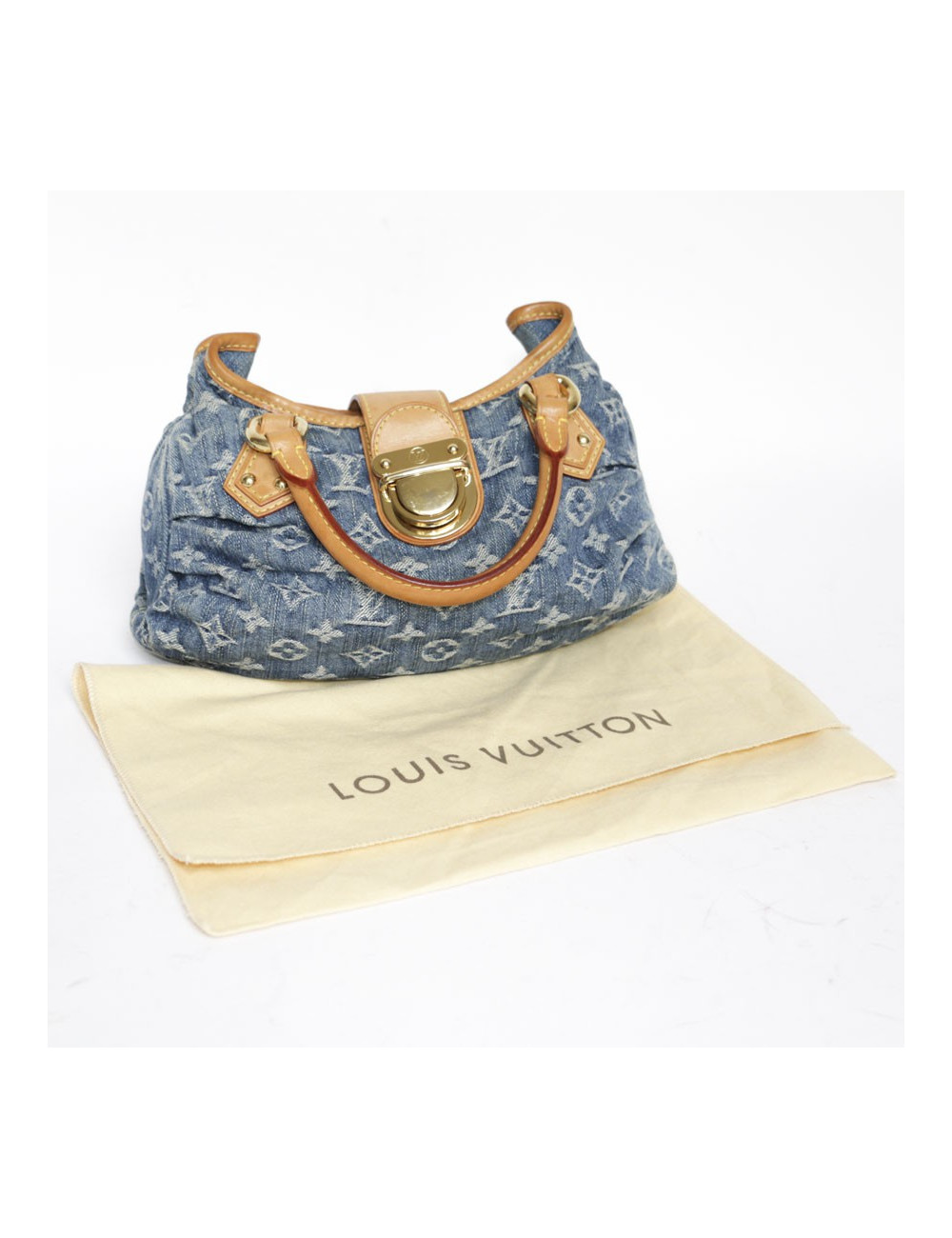 Canvas denim LOUIS VUITTON Pleaty bag