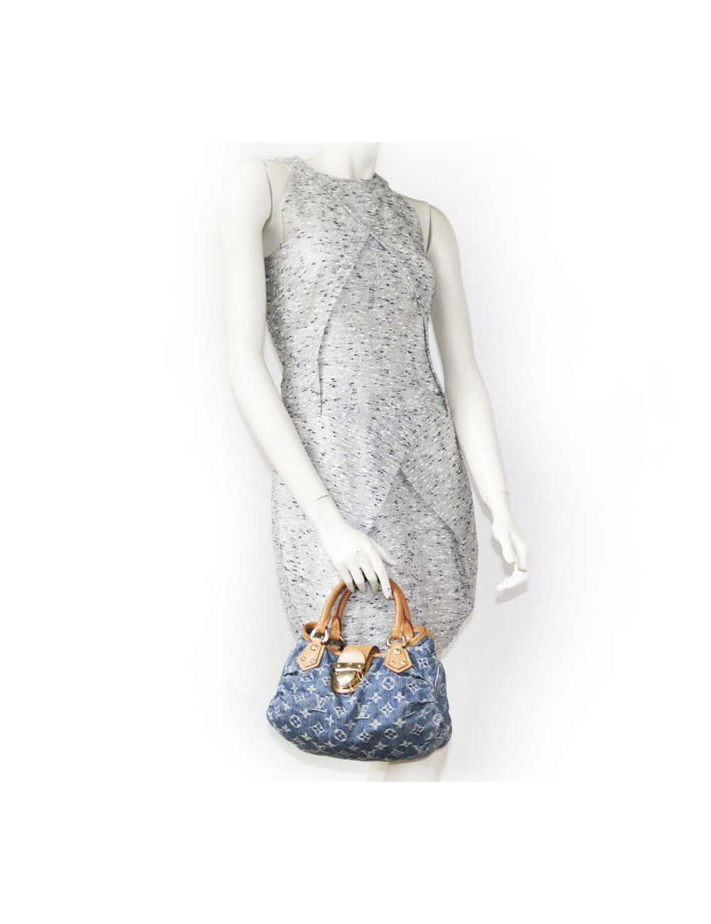 Canvas denim LOUIS VUITTON Pleaty bag