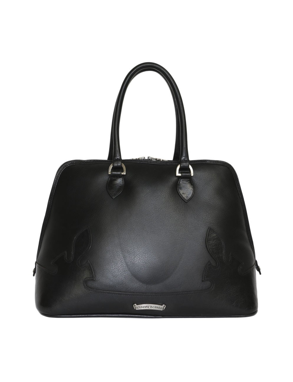 CHROME HEARTS black leather bag