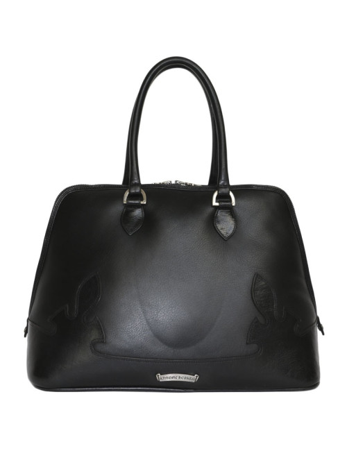 CHROME HEARTS black leather bag