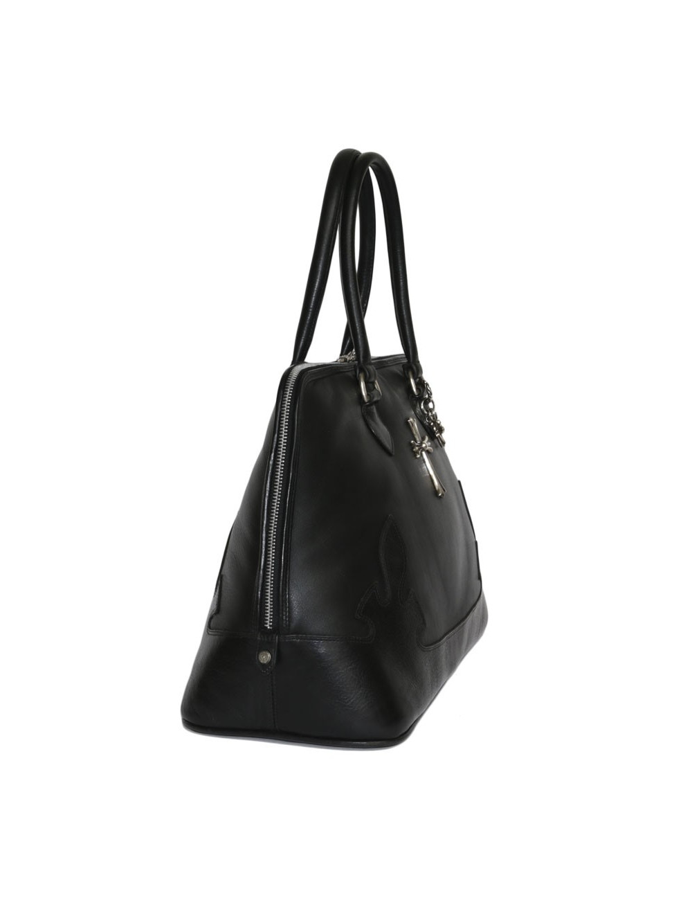 CHROME HEARTS black leather bag