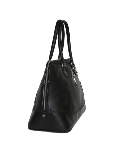 CHROME HEARTS black leather bag