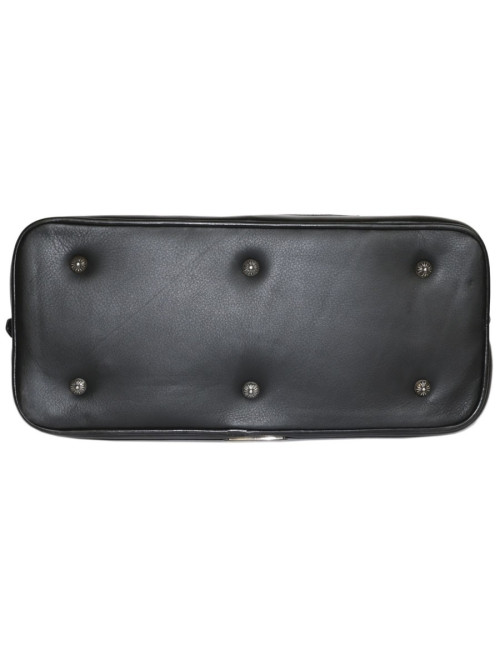 CHROME HEARTS black leather bag