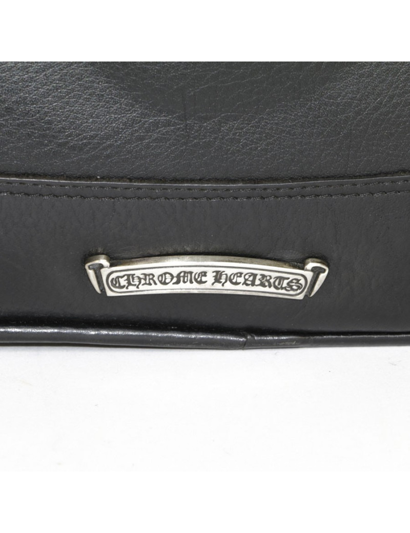 CHROME HEARTS black leather bag