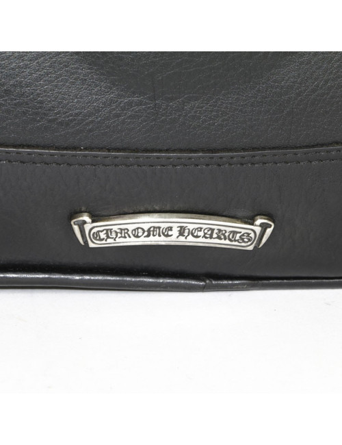 CHROME HEARTS black leather bag