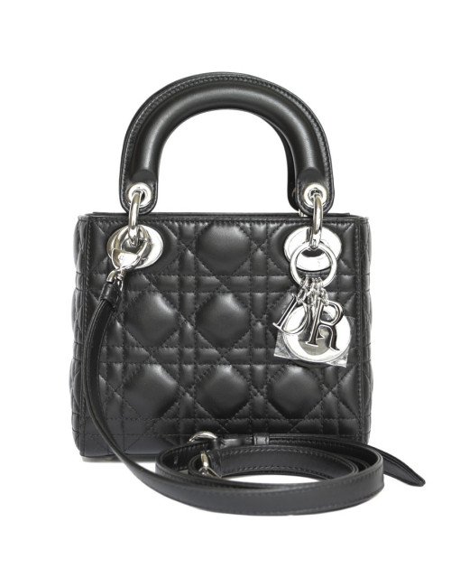 Mini sac Lady DIOR agneau noir