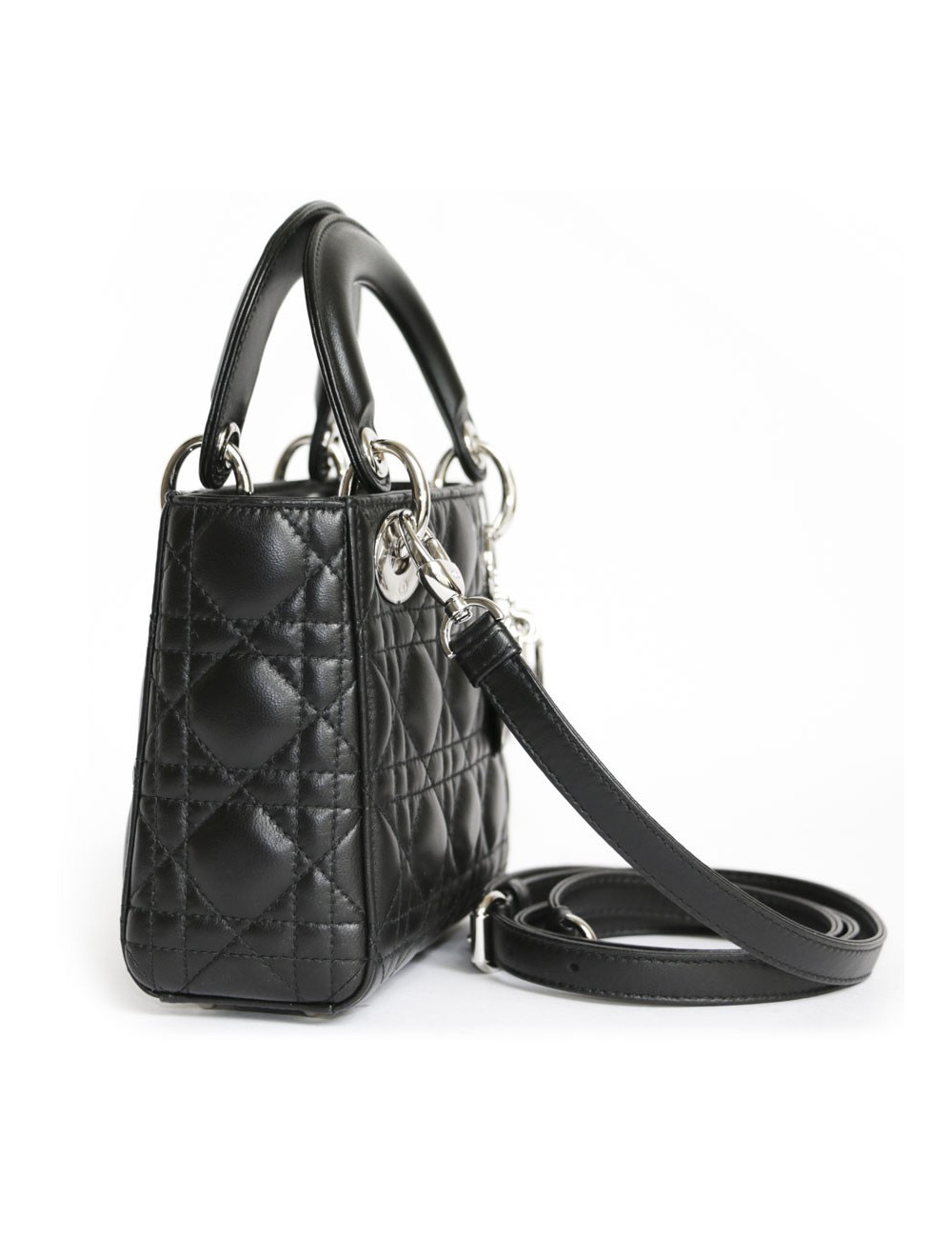 Mini sac Lady DIOR agneau noir