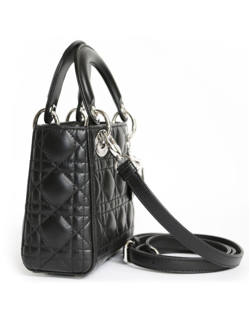Mini sac Lady DIOR agneau noir