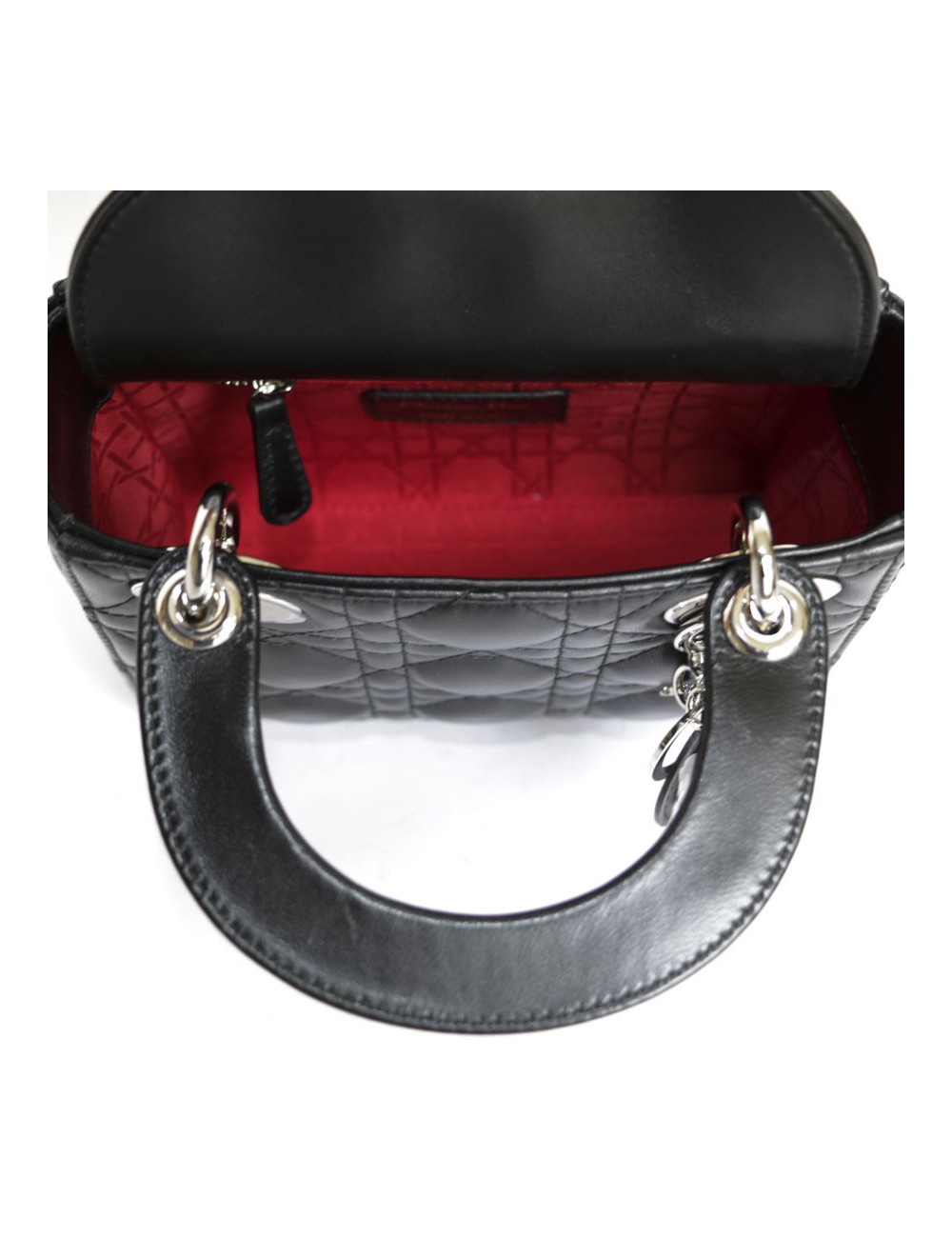 Mini sac Lady DIOR agneau noir