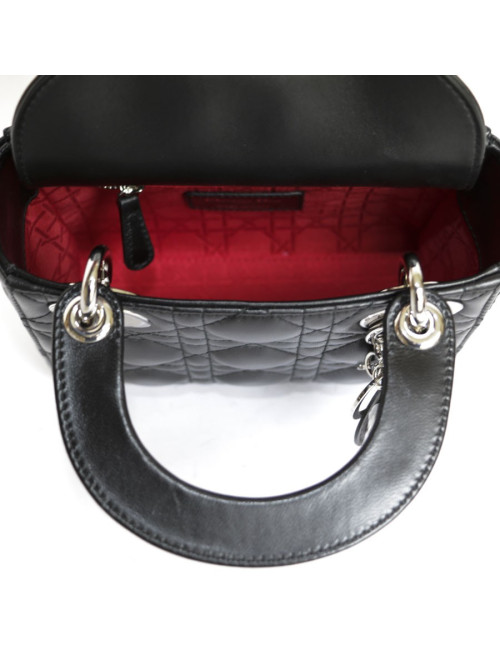 Mini sac Lady DIOR agneau noir