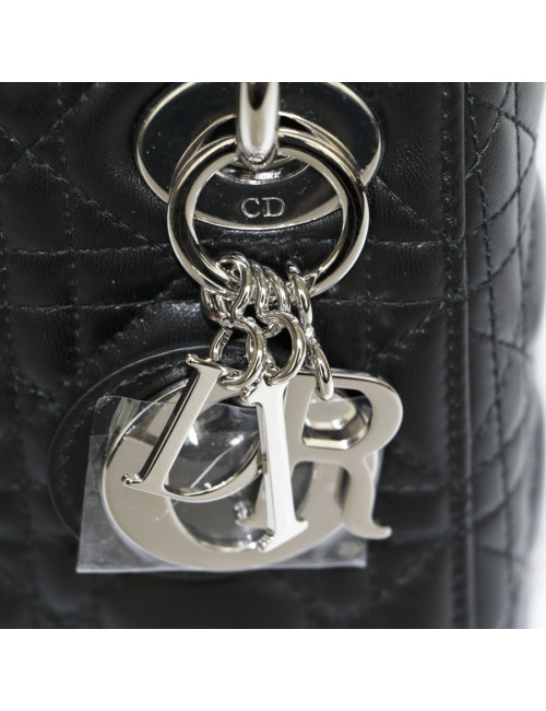 Mini sac Lady DIOR agneau noir