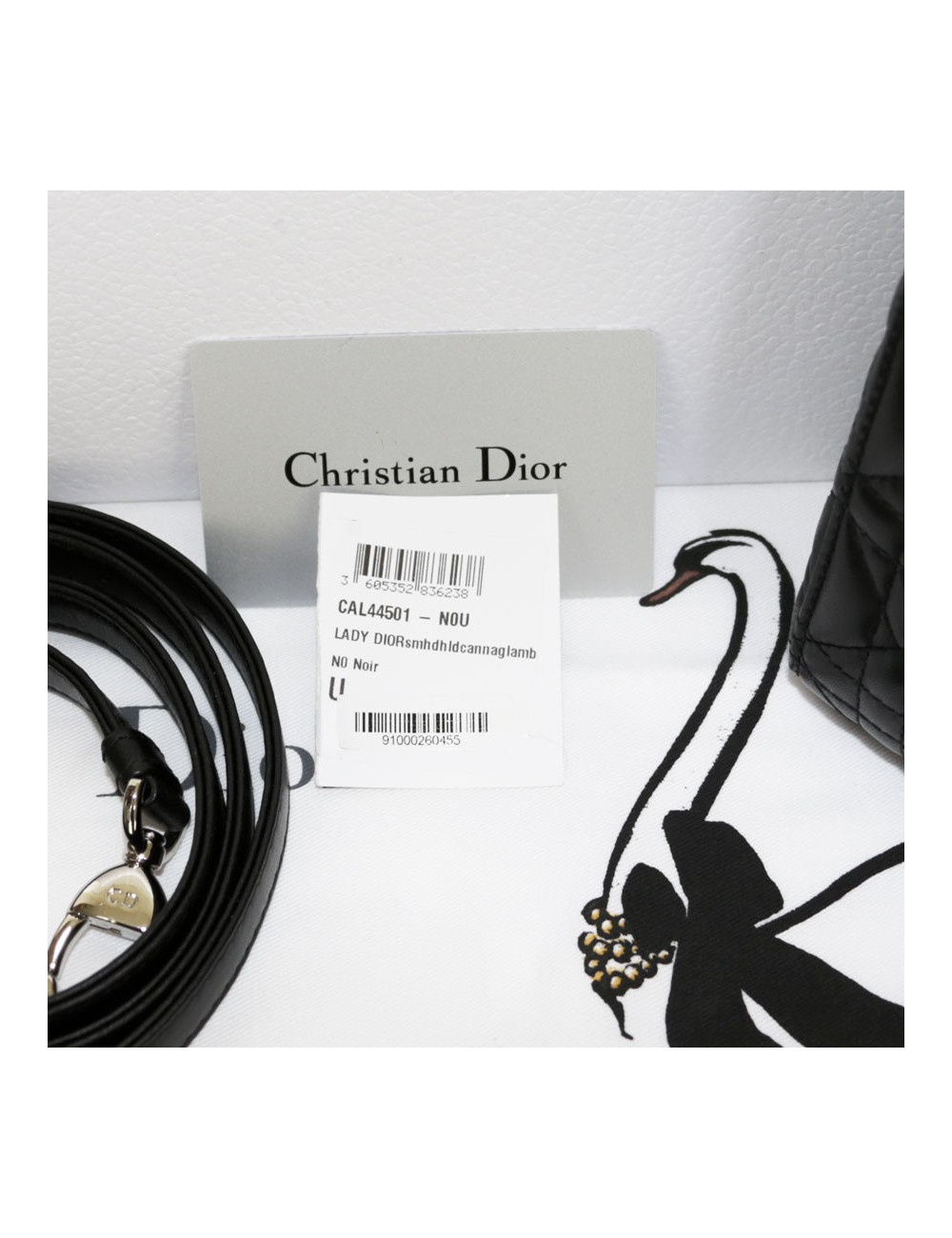 Mini sac Lady DIOR agneau noir
