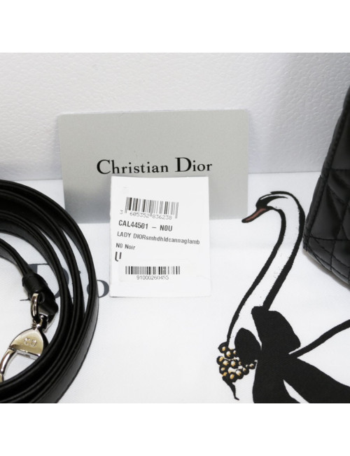 Mini sac Lady DIOR agneau noir