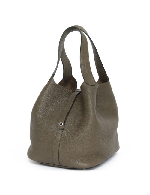 Bag taupe Peck HERMES Taurillon clemence