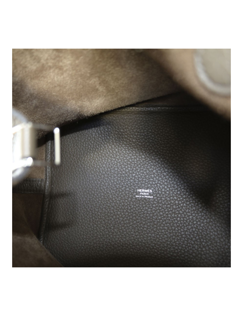 Bag taupe Peck HERMES Taurillon clemence