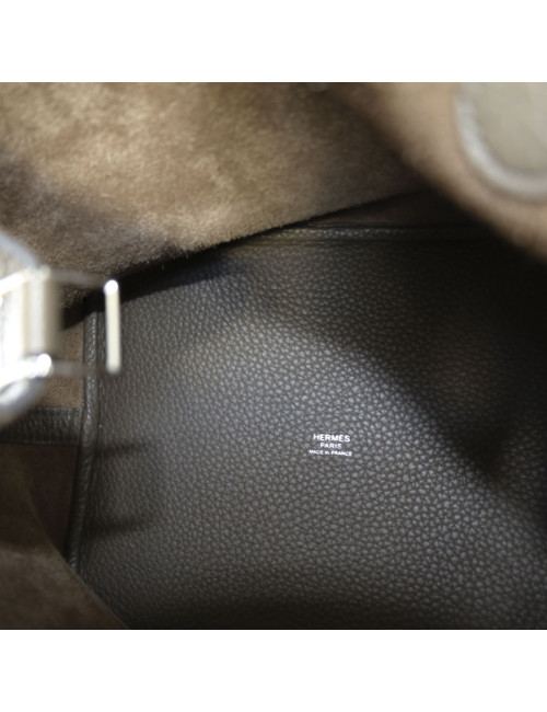 Bag taupe Peck HERMES Taurillon clemence
