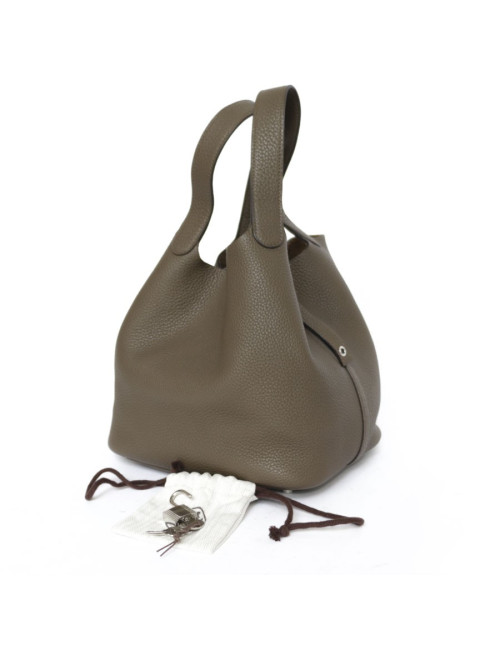 Sac Picotin HERMES Taurillon étoupe