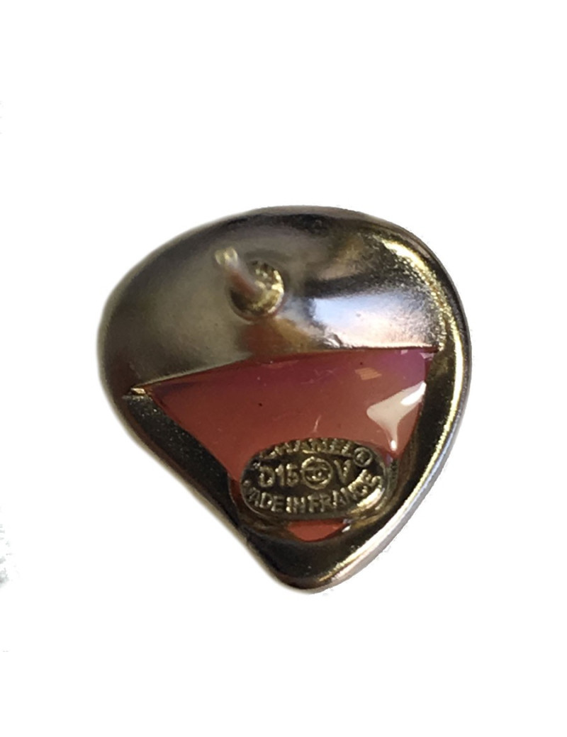 CHANEL Golden nails and multicolored resin earrings