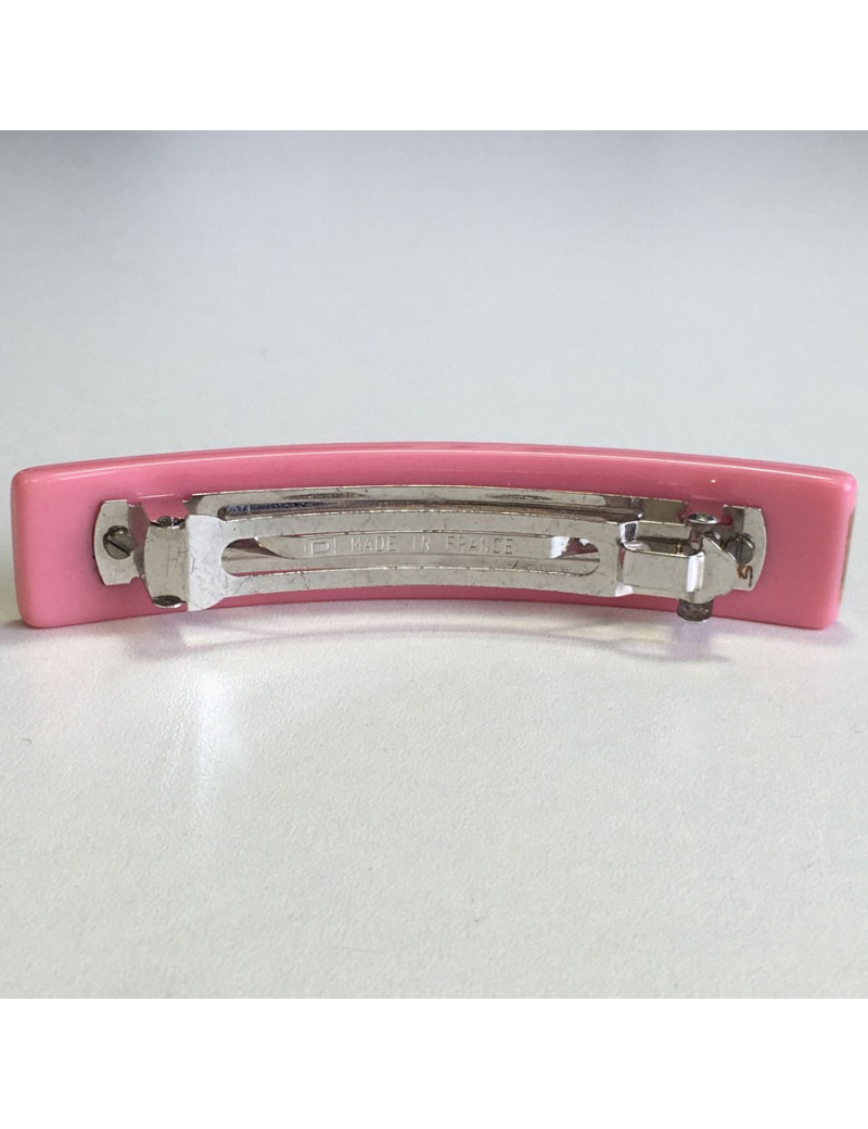 Barrette à cheveux CHANEL en plastique rose